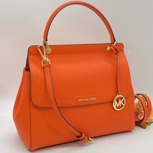 MICHAEL KORS TALIA LARGE TH SATCHEL CLEMENTINE
